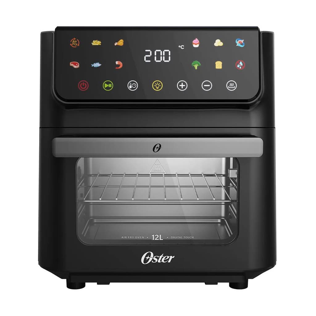Fritadeira Elétrica Air Fryer Oven Oster OFRT790 Color Touch 12 Litros 127v Painel Digital 12 Funções Com Acessórios