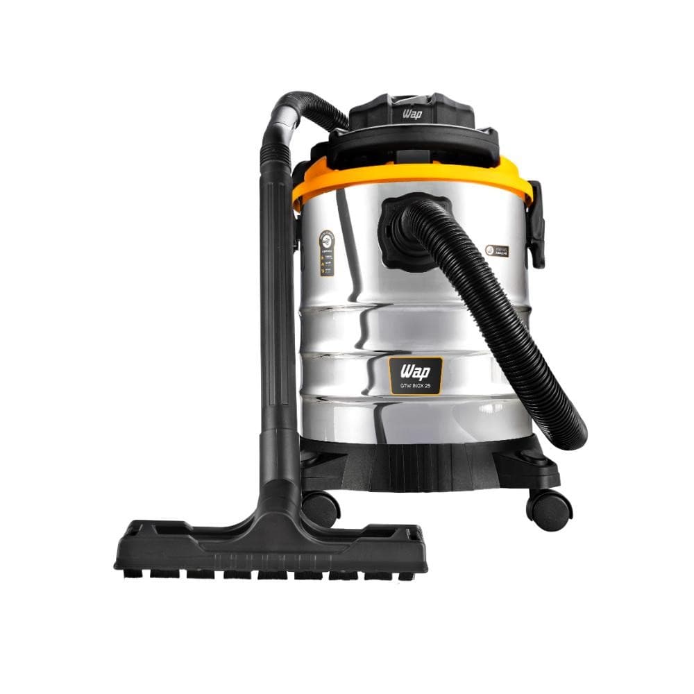 Aspirador de Pó e Água WAP GTW INOX 25 Potência de 2000W Alça Ergonômica e Soprador Portátil 220V