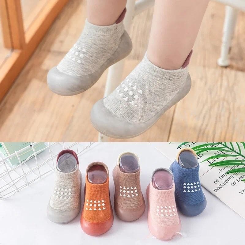 Sapatos De Meia Para Bebê Menino Primeiro Andador Infantil Meias Antiderrapantes Menina Sola De Borracha Macia Botas Infantis