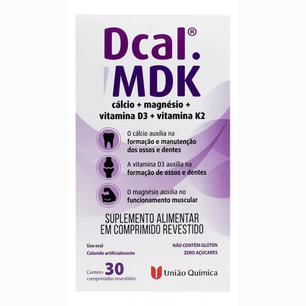 Dcal MDK Calcio+Magnésio+Vitamina D3+ Vitamina K2 30 comprimidos 