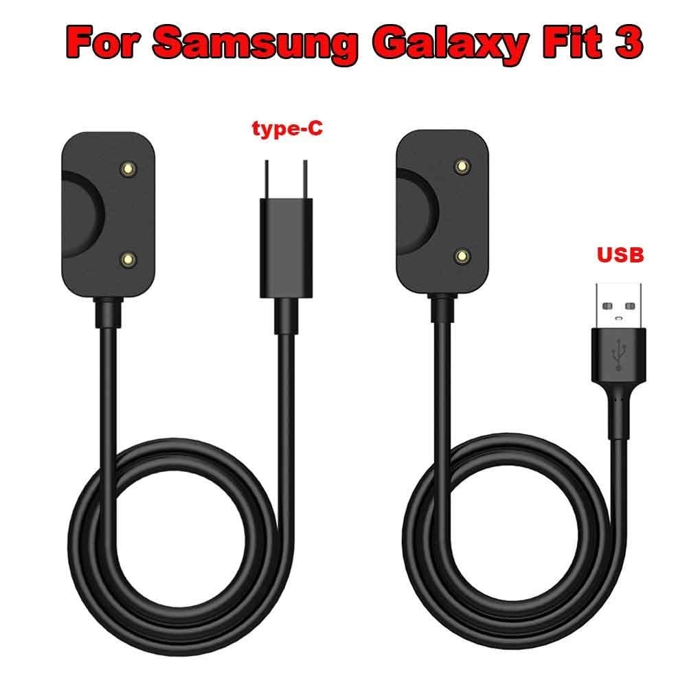 Cabo De Carregamento Tipo C/USB Para Samsung Galaxy Fit 3 Fit3 SM-R390 Adaptador De Carregador De Smartwatch Relógio Int