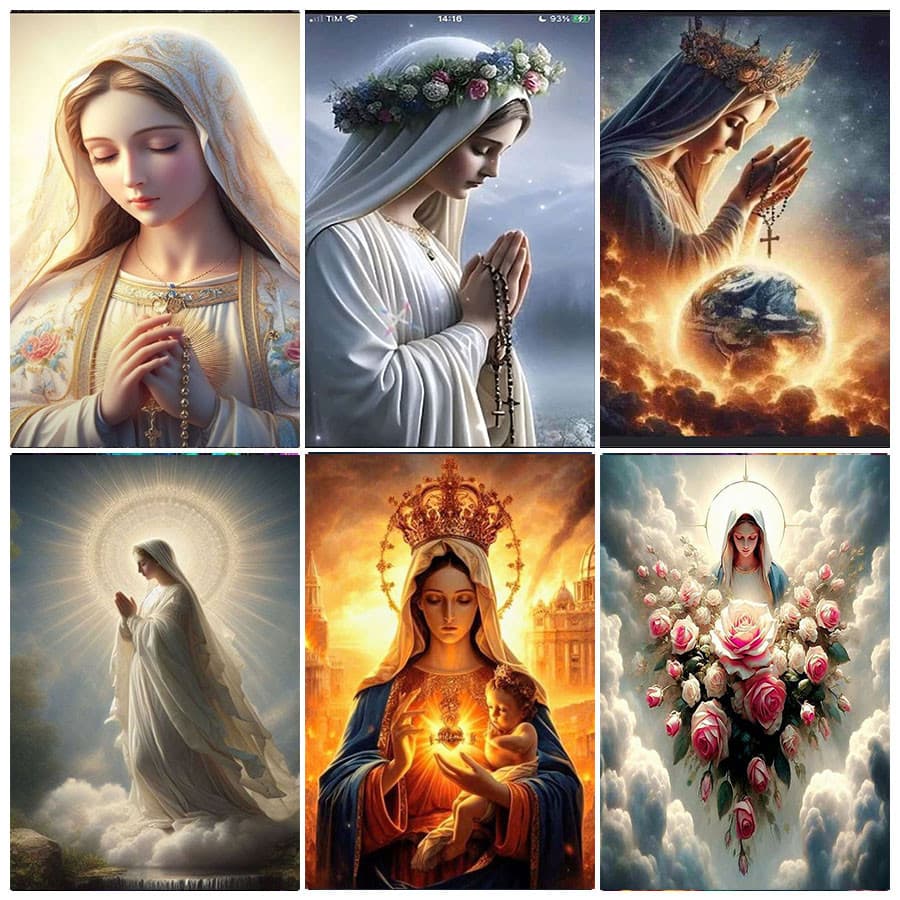 Kit De Pintura Diamante 5D-Imagem De Oração Religiosa Decoração De Arte De Parede-Presentes Feitos À Mão Para Casa-De Qu