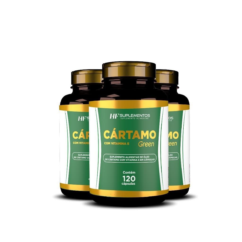 3X ÓLEO DE CÁRTAMO COM VITAMINA E HF SUPLEMENTOS 120CAPS