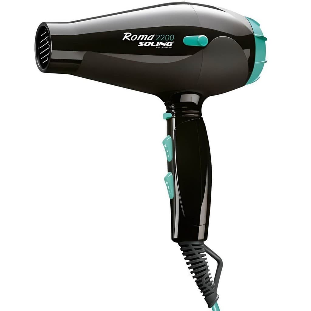 Soling Secador de Cabelo Profissional Roma Preto e Verde 127V - 2100W