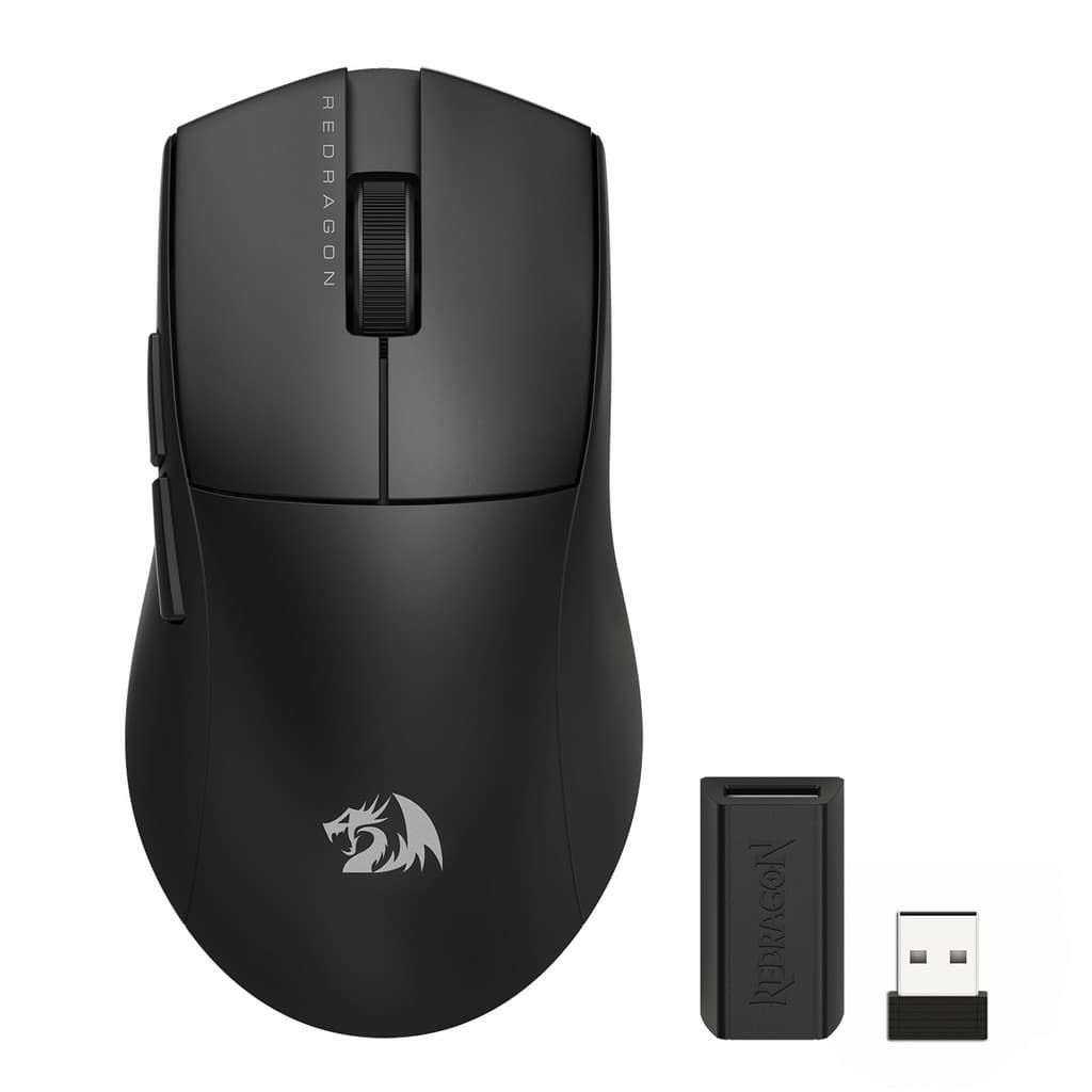 MOUSE GAMER PRETO SEM FIO REDRAGON KING PRO 1K COM 26000 DPI