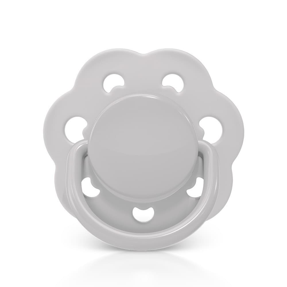 Chupeta Candy Style Bico Redondo em Silicone 0m+ Cinza Lillo