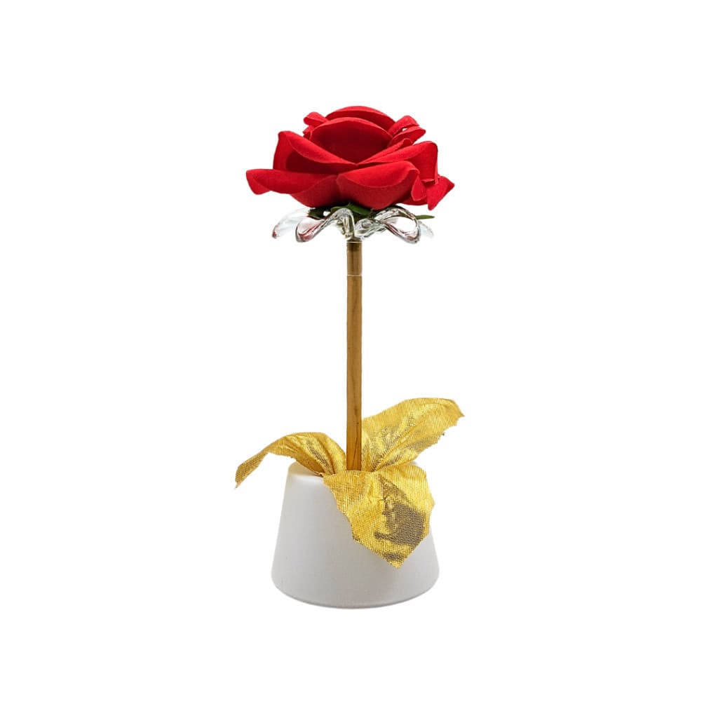 Lúminaria Flor Rosa LED Branco Morno Decoração, Presentes