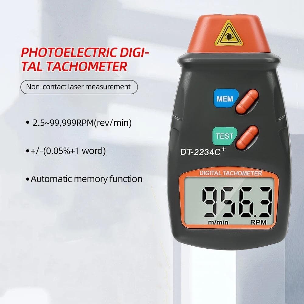 Dt2234C + Tacômetro Digital A Laser Sem Contato 2.5Rpm-99999Rpm Com Display Lcd Dt2234C Velocidade Do Testador ​ Ferramenta