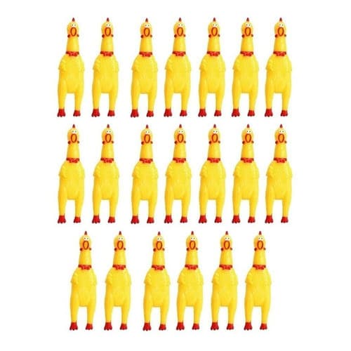 15 Brinquedos Pet Mordedor de Borracha Frango Galinha galo para cães cachorros Pequeno porte - 16cm