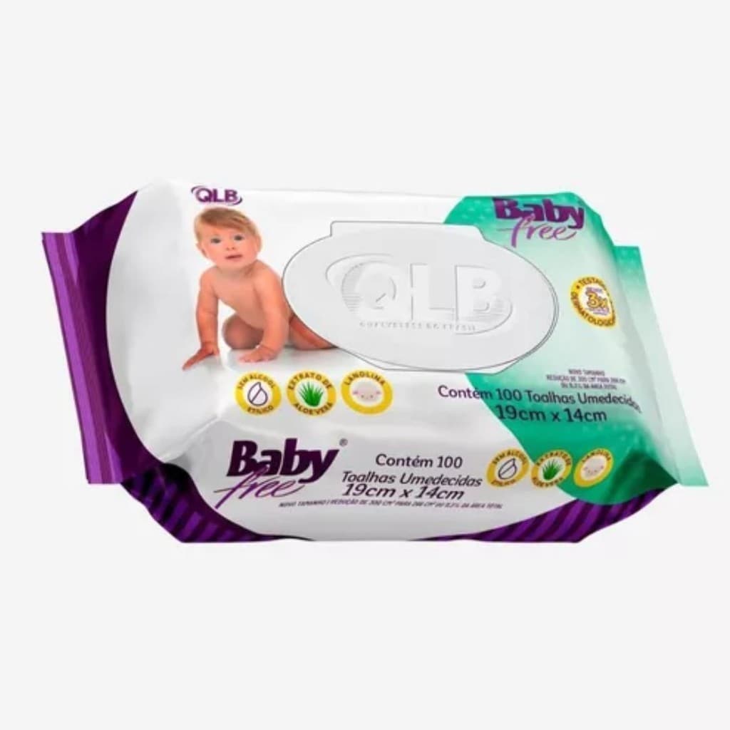 Toalhas Umedecidas Baby Free 100 Unidades