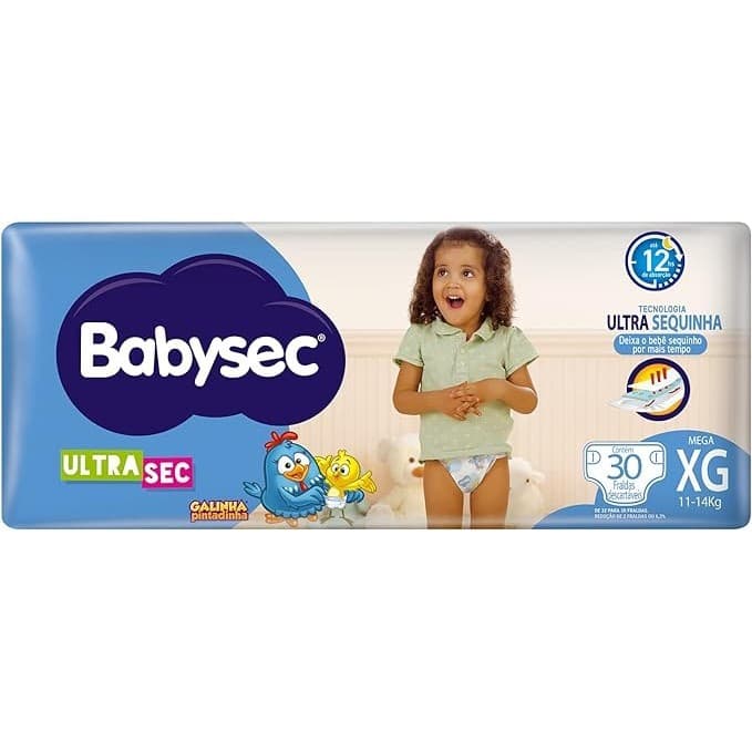 FRALDA DESCARTAVEL BABYSEC ULTRA MEGA XG COM 30 UNIDADADES