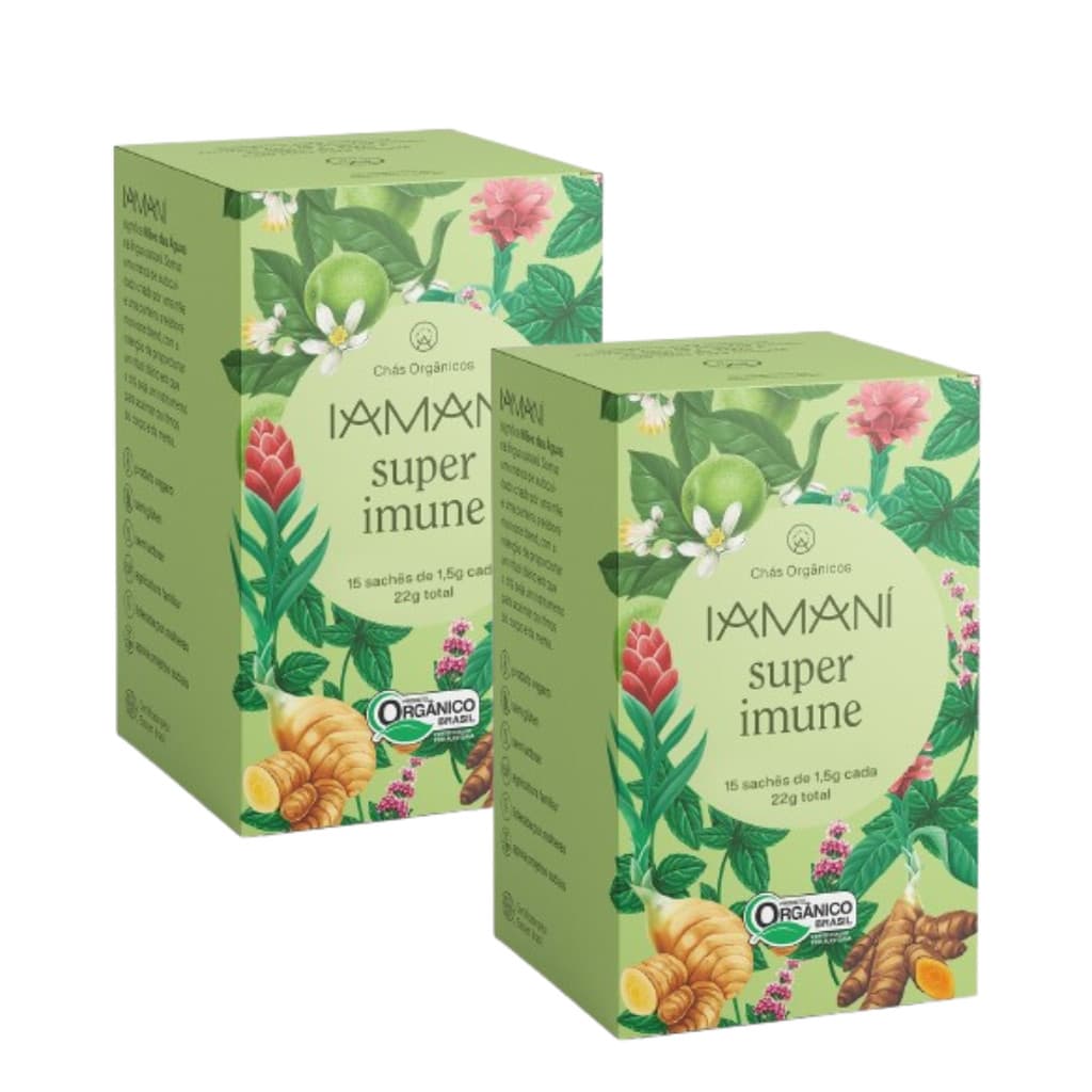 Chá Orgânico Super Imune - 2 caixas - 15 Sachês - IAMANÍ