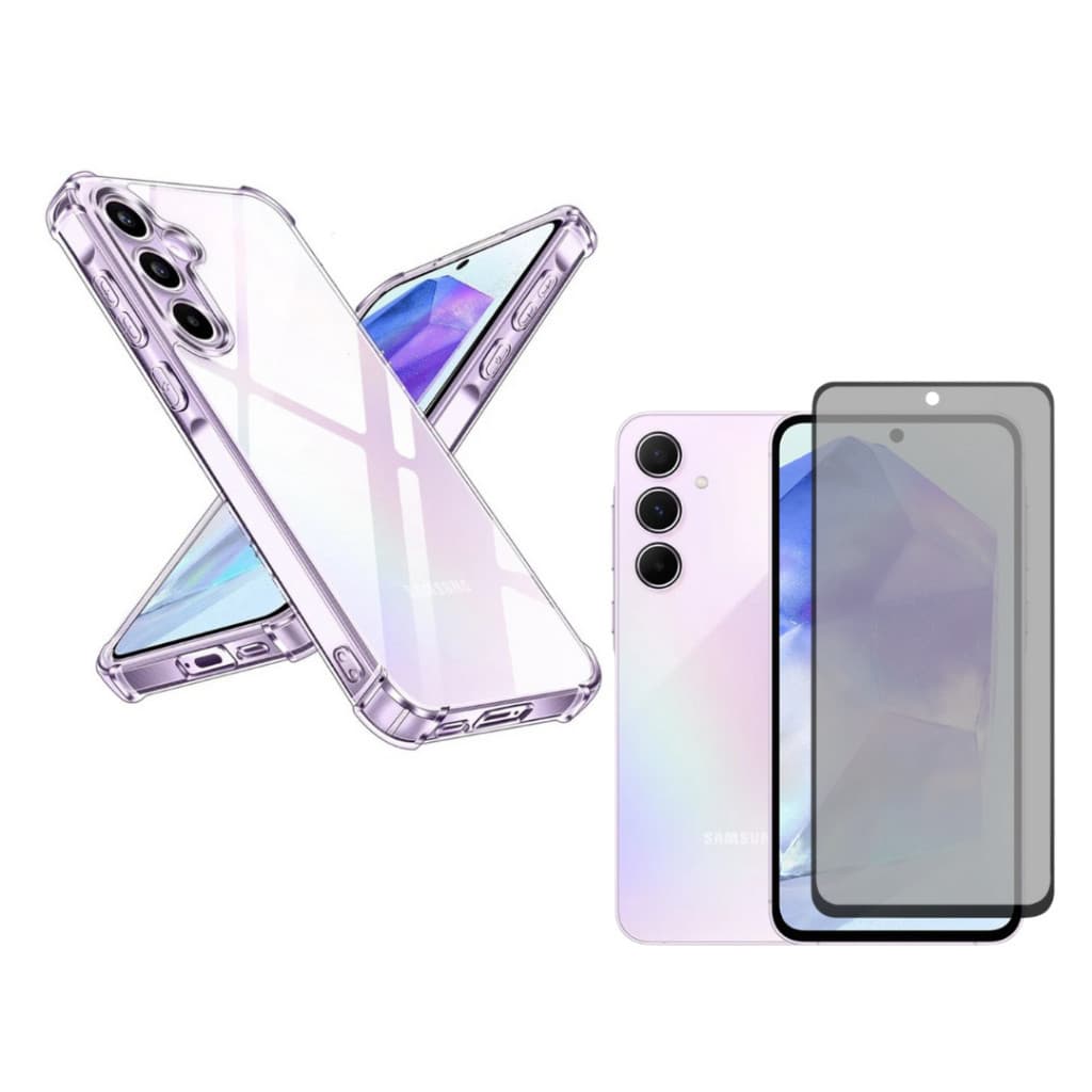 Capa Case Capinha Anti Impacto Compatível Com Galaxy A55 5G + Película 3D Privacidade