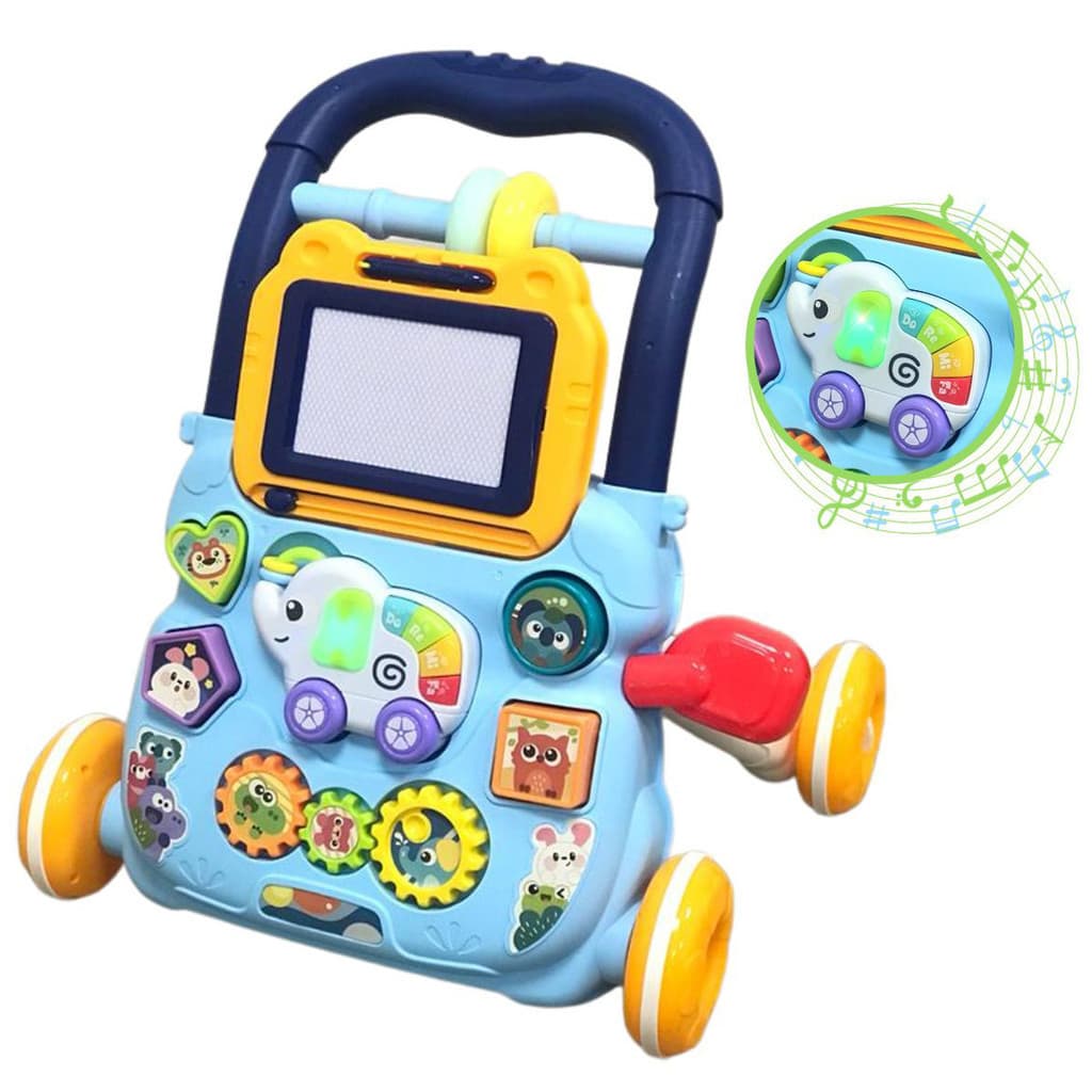 Andador Empurrador Infantil Lousa Musical Mágica Carrinho Bebê Didático Importway Bw263
