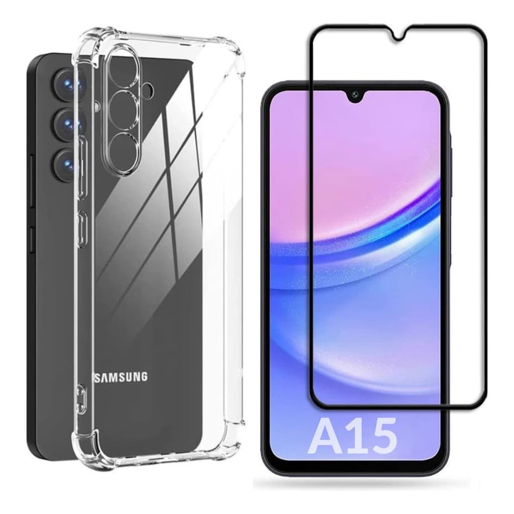 Capa Anti Impacto + Película Vidro 3D Compatível Galaxy A15 5G