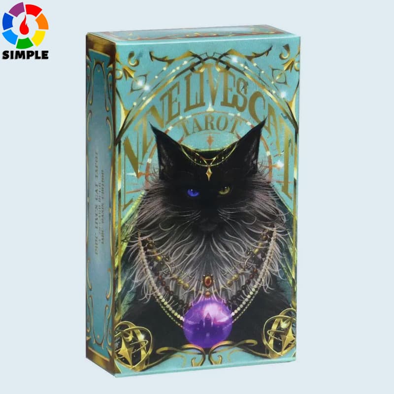 Nine Lives Cat Tarot Cards For Family Party High Quality Fortune Telling Divination Tarot