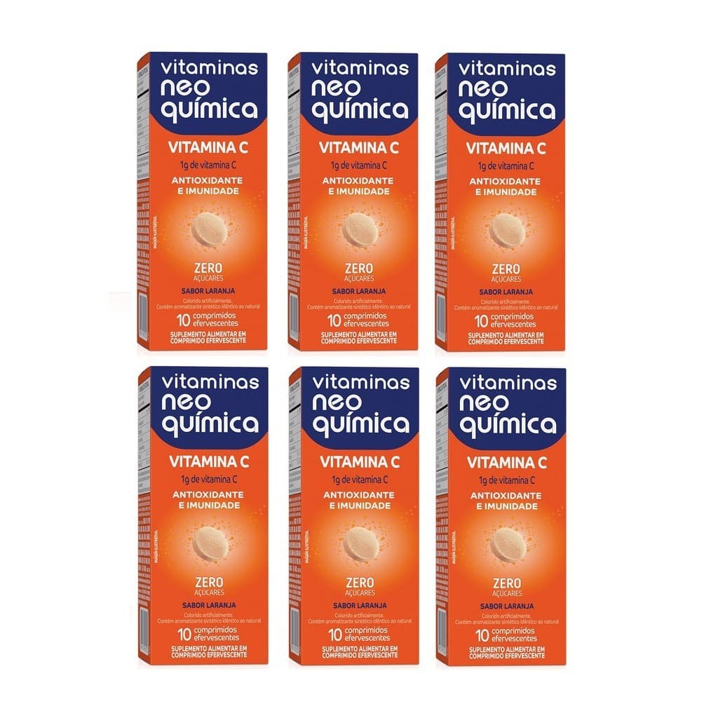 Kit 6 Vitamina C 10 Cápsulas Efervescente 1g - Neo Química