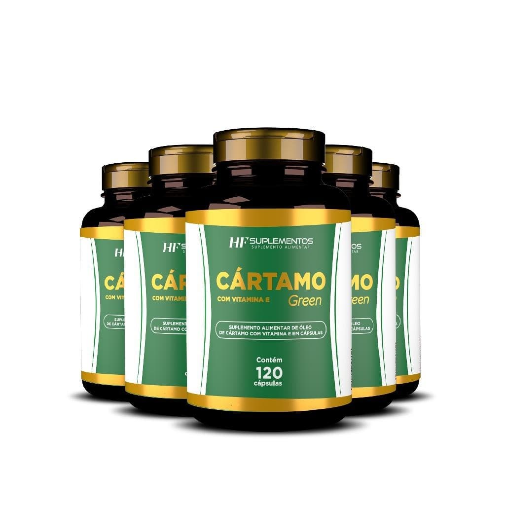 5X ÓLEO DE CÁRTAMO COM VITAMINA E 120 CAPS HF SUPLEMENTOS