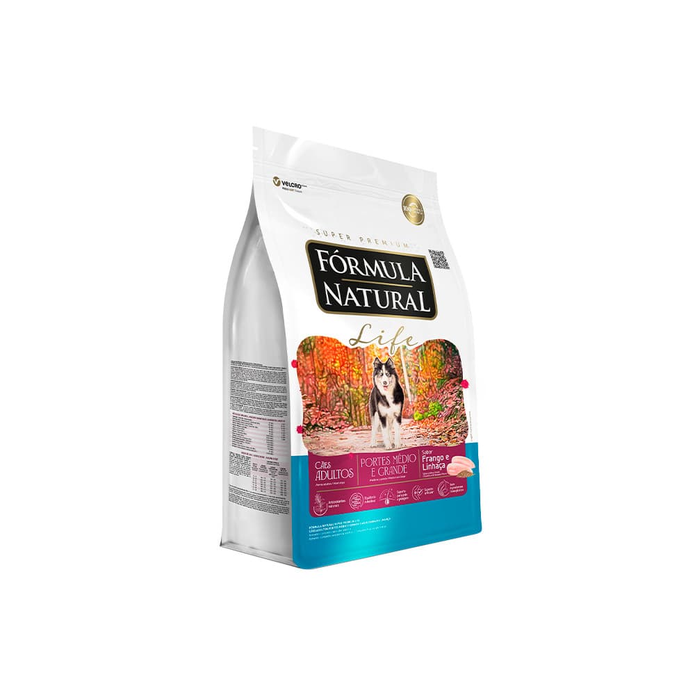 FORMULA NATURAL LIFE ADULTO PORTE MEDIO E GRANDE 15KG