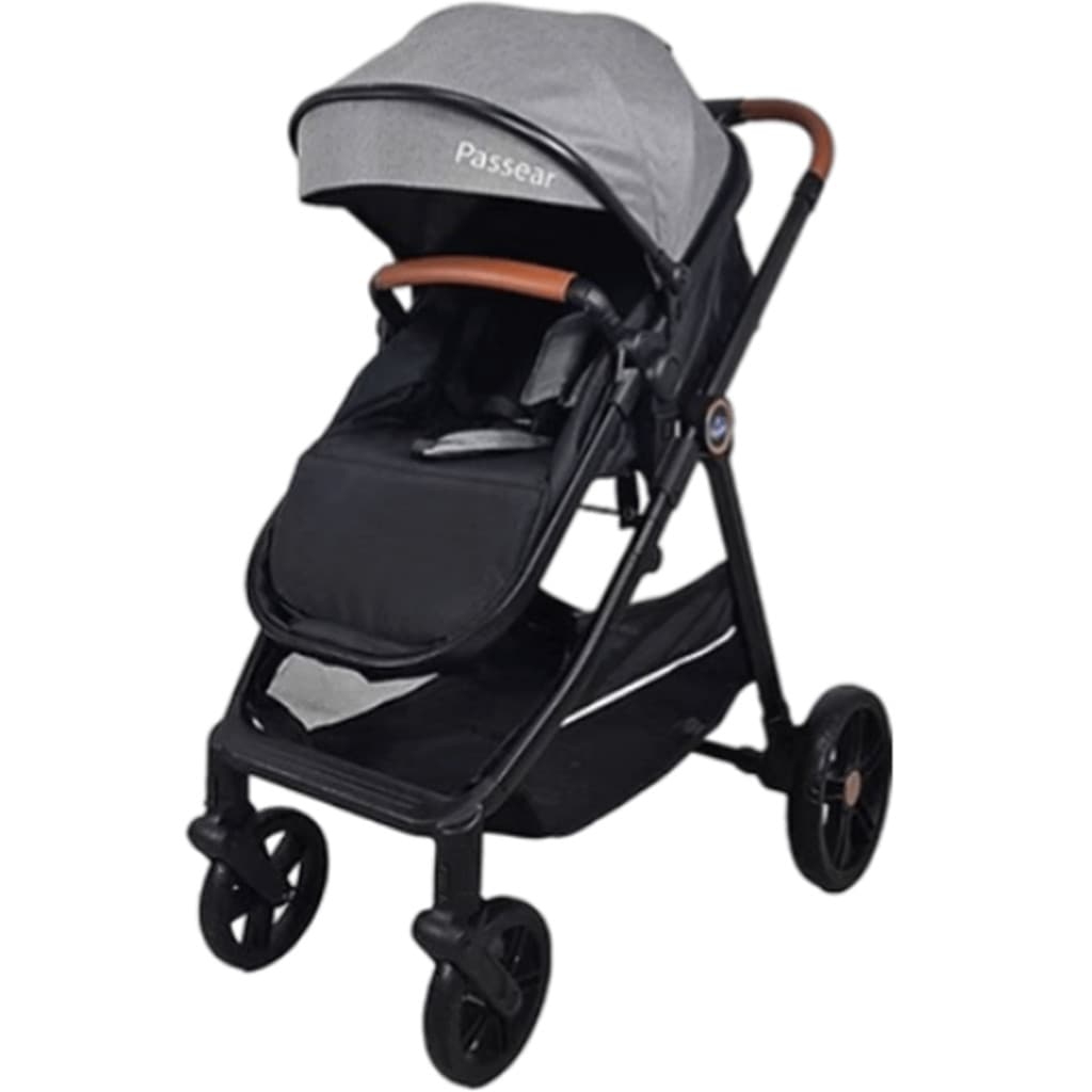 Carrinho de Bebe Passeio Moises Passear Baby Apolo 3 em 1 Cinza