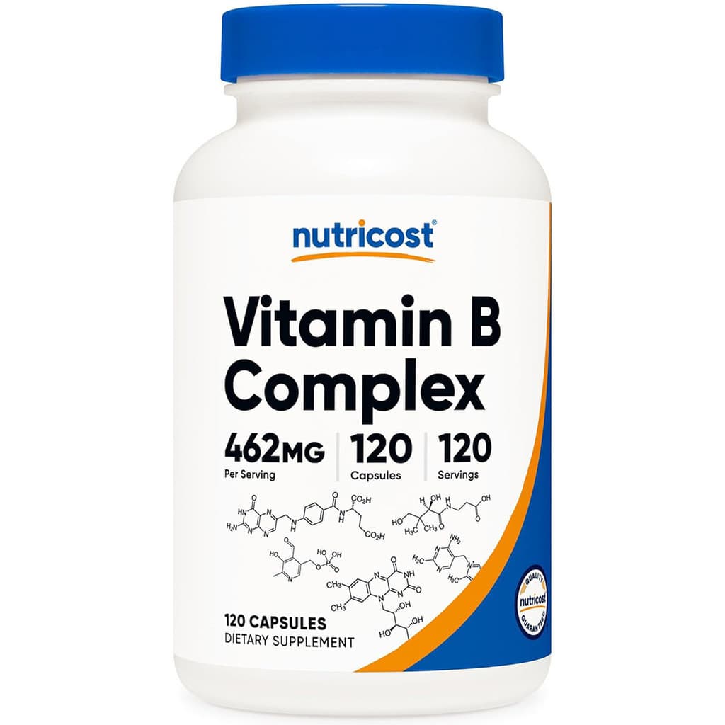 Vitamina Complexo B 462mg + Vitamina C 120 Caps Nutricost
