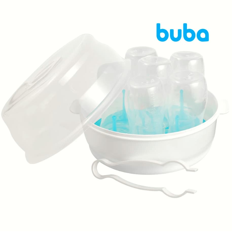 Esterilizador de Mamadeiras Microondas Limpa Mamadeira e Chupetas Bicos Avent MAM Lillo Buba Vapor