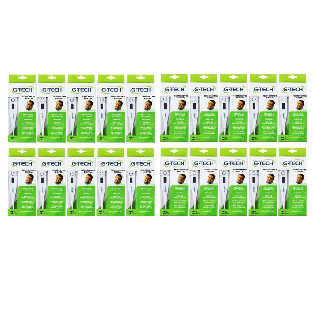 Kit G-Tech Termômetro Digital TH1027 Branco Com 20 Unidades