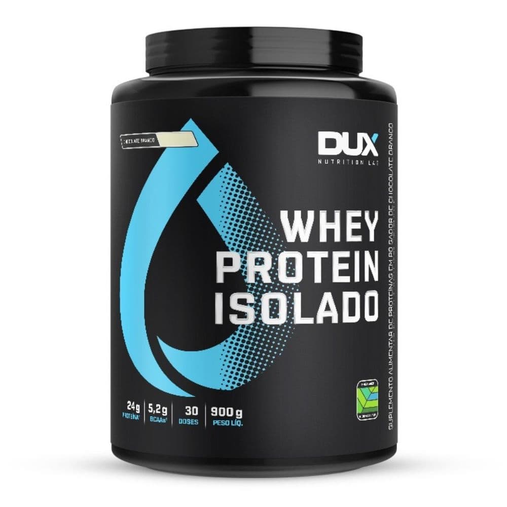 Whey Protein Proteina Isolado 900g Chocolate Branco - Dux