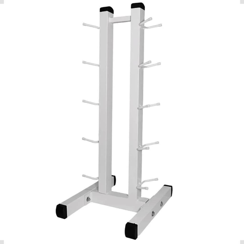 Suporte Expositor Halter 10 Espaços Ferro Branco Academia