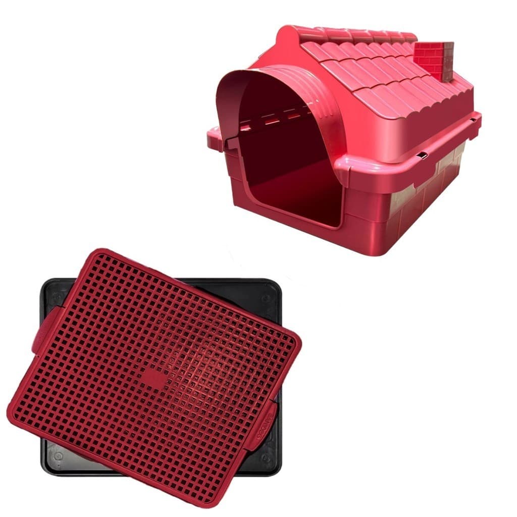 Kit Casa Cachorro Gato Pet N1 E Tapete Higienico Sanidog Pet