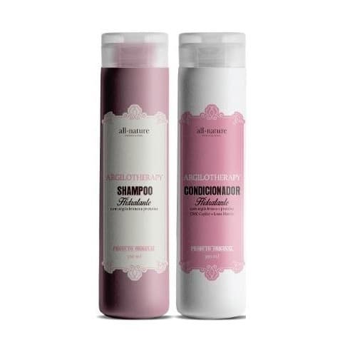 PROMOÇÃO: Shampoo e Condicionador Hidratante Argilotherapy  Com  Argila Branca 300ml - All Nature Cosméticos