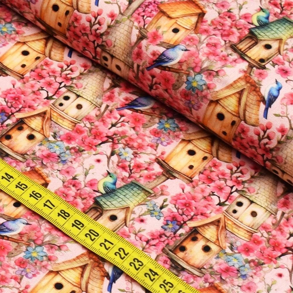 Tecido Estampado Para Patchwork - Birdhouse 6 (0,50x1,50)