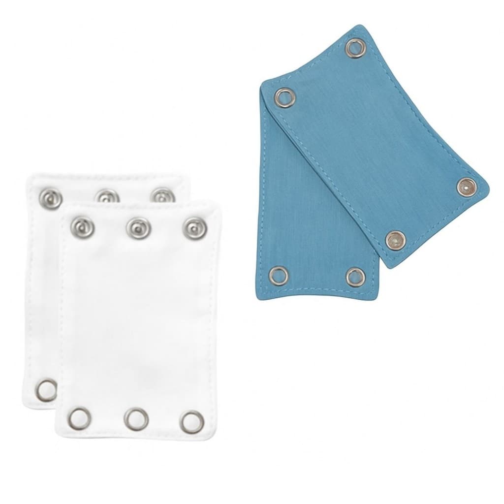 Kit 4 Extensores de Body Bebê Unissex – Prolonga Roupas, 2 com 3 Botões + 2 com 2 Botões, Conforto e Economia no Enxoval