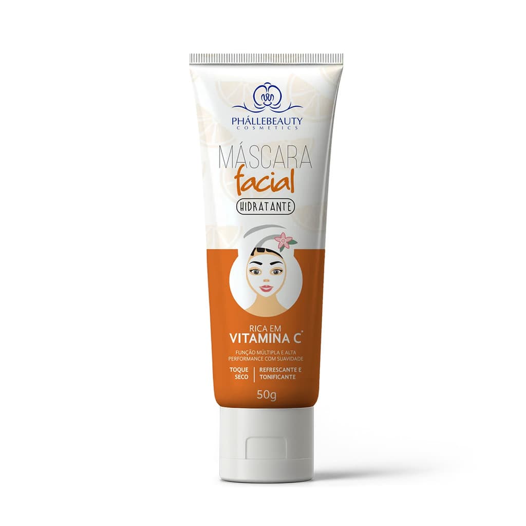 Mascara Facial Hidratante Vitamina C - Phallebeauty