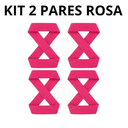 KIT 4 Straps em 8 de Algodão Reforçado – Crossfit, Treino Pesado, Academia, Musculação PREMIUM....