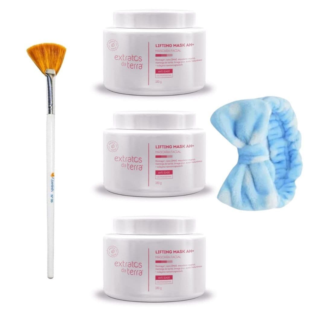 Kit 3 Máscaras Facial Prof Lifting Mask Ah+  Anti-idade Extratos Da Terra