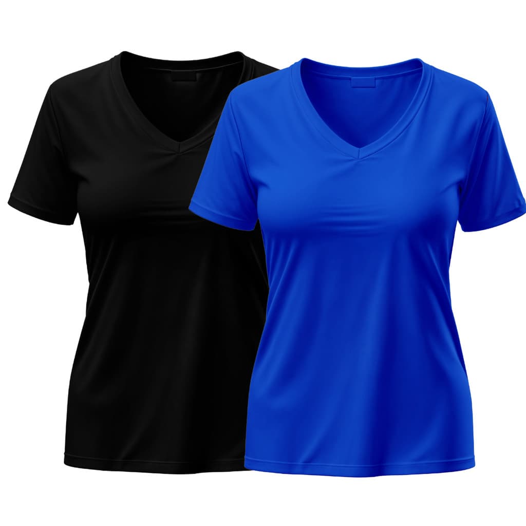 Kit 2 Camisetas Dry Fit Feminina Academia Treino Anti Odor Blusa Anti Suor Dray Caminhada Musculação