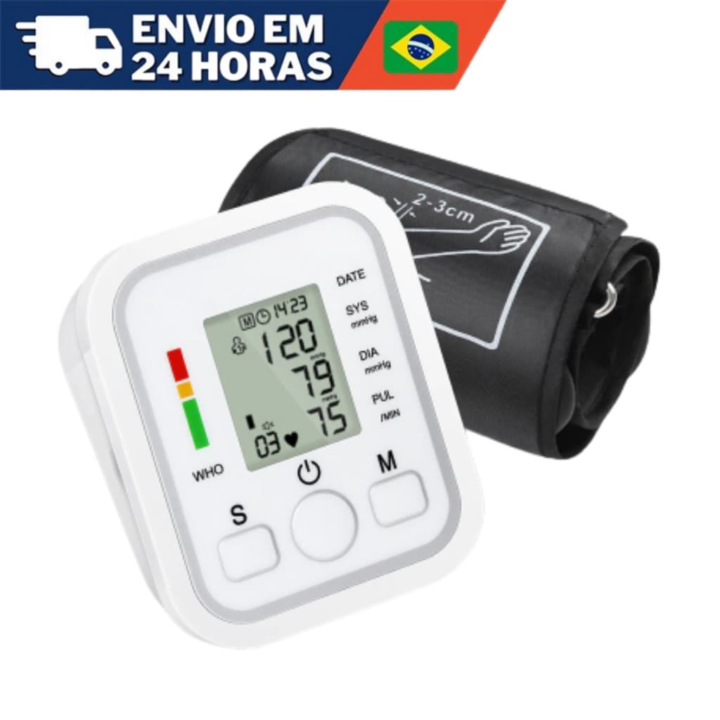 Aparelho de Medir Aferir Esfigmomanometro Pressão Arterial Automatico Digital De Braço