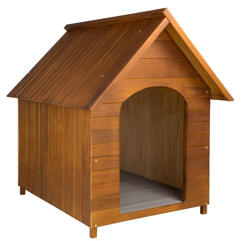Casa Casinha De Cachorro em Madeira Pintada Grande N5 Cor Cerejeira