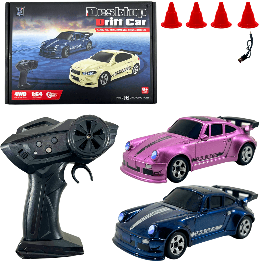 Mini Carrinho Corrida Drift Controle Remoto Rc 2.4g  1:64