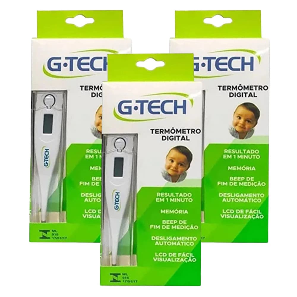 G-Tech Termômetro Clínico Digital Com Memória