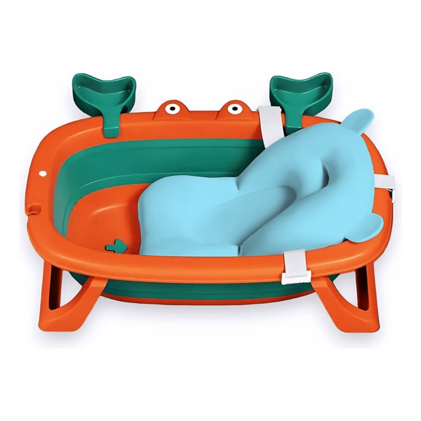 Banheira Infantil Retrátil Ofurô Com Cama Flutuante Segura