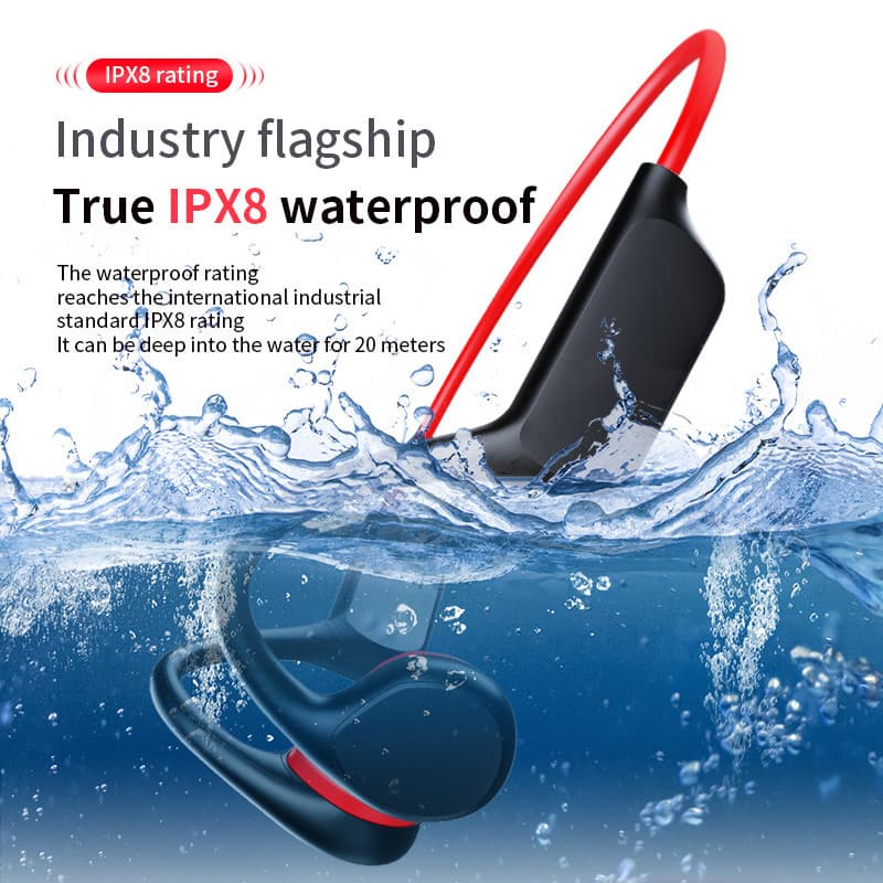 [HOT] MINYOU X7 Fones De Ouvido Bluetooth Para Natação De Condução Óssea Com Função MP3 Fone Não Intra-Auricular IPX8 Es