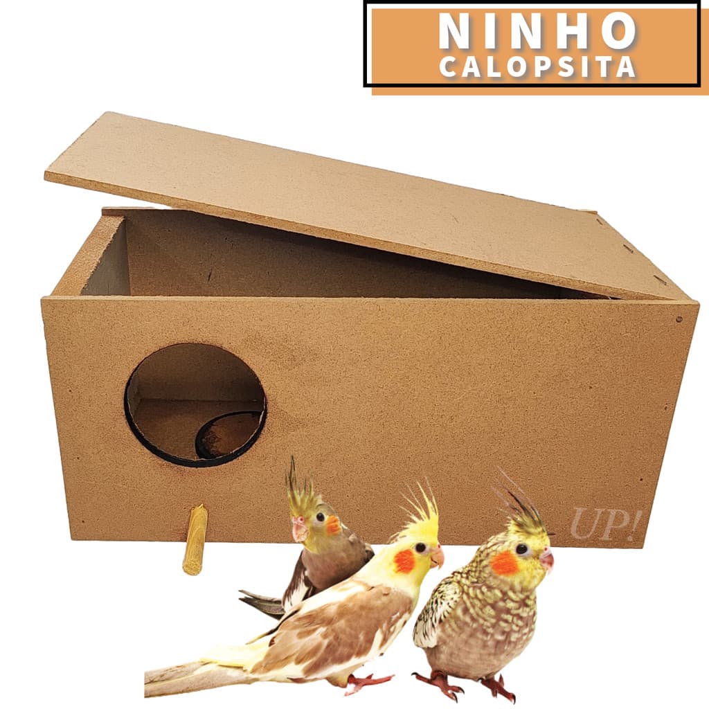 Ninho Casinha para Pássaros  - Calopsita, agapornes