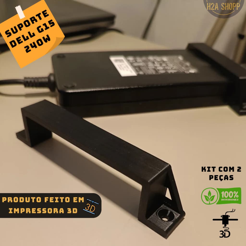Suporte para Fonte Notebook Gamer Dell G15 Asus F15 Alienware M16 130w 240w 330w Kit com 2 Peças