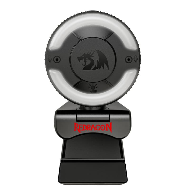 Webcam Gamer Redragon Oneshot Full HD 1080p 30FPS USB Com LED Integrados - GW910