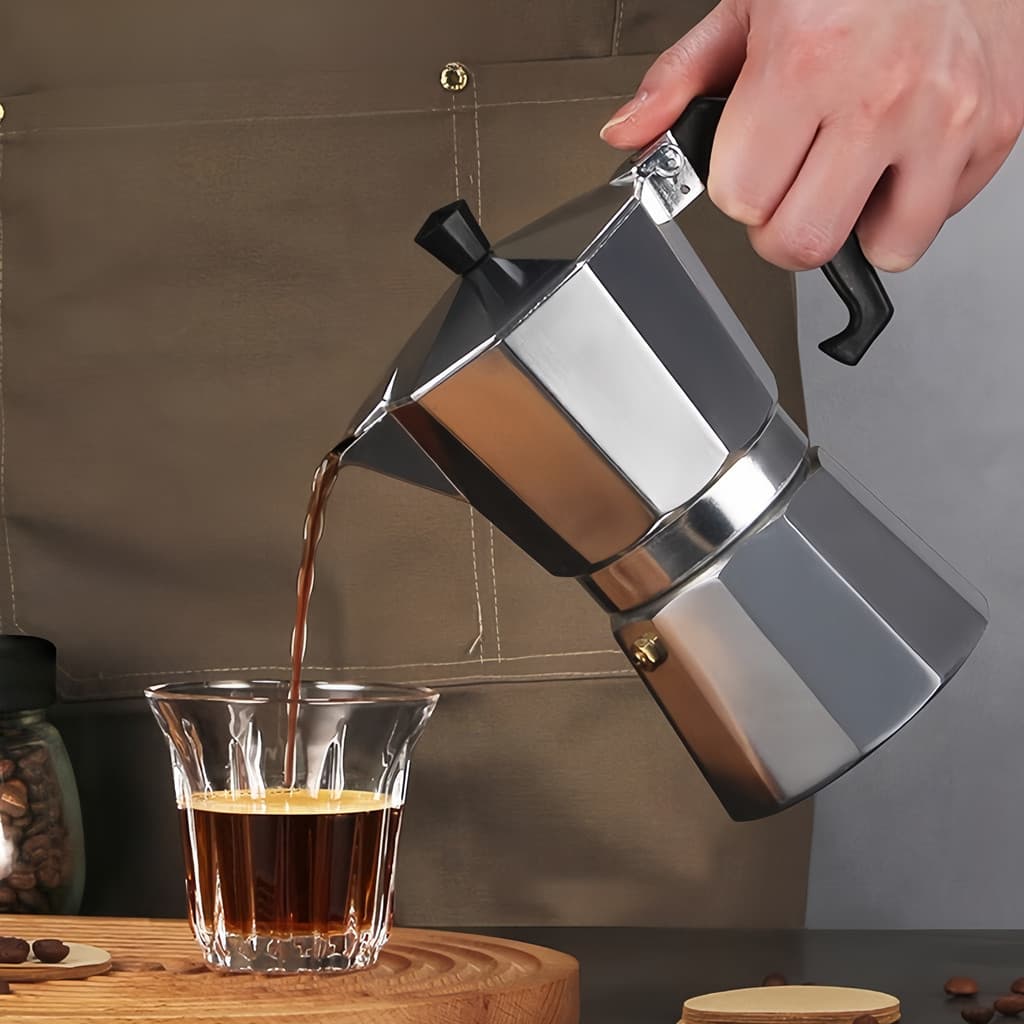Cafeteira Italiana De Alumínio Café Expresso 6 Xícaras Cafeteira Italiana Moka Express Aço