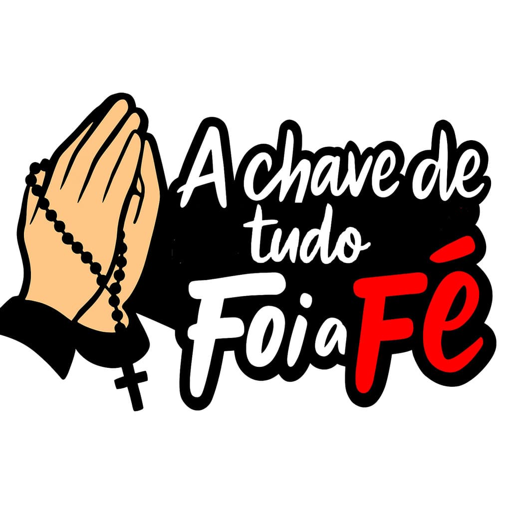 ADESIVO A CHAVE DE TUDO FOI A FÉ 16 CM PARA CARRO MOTO E CAMINHÃO