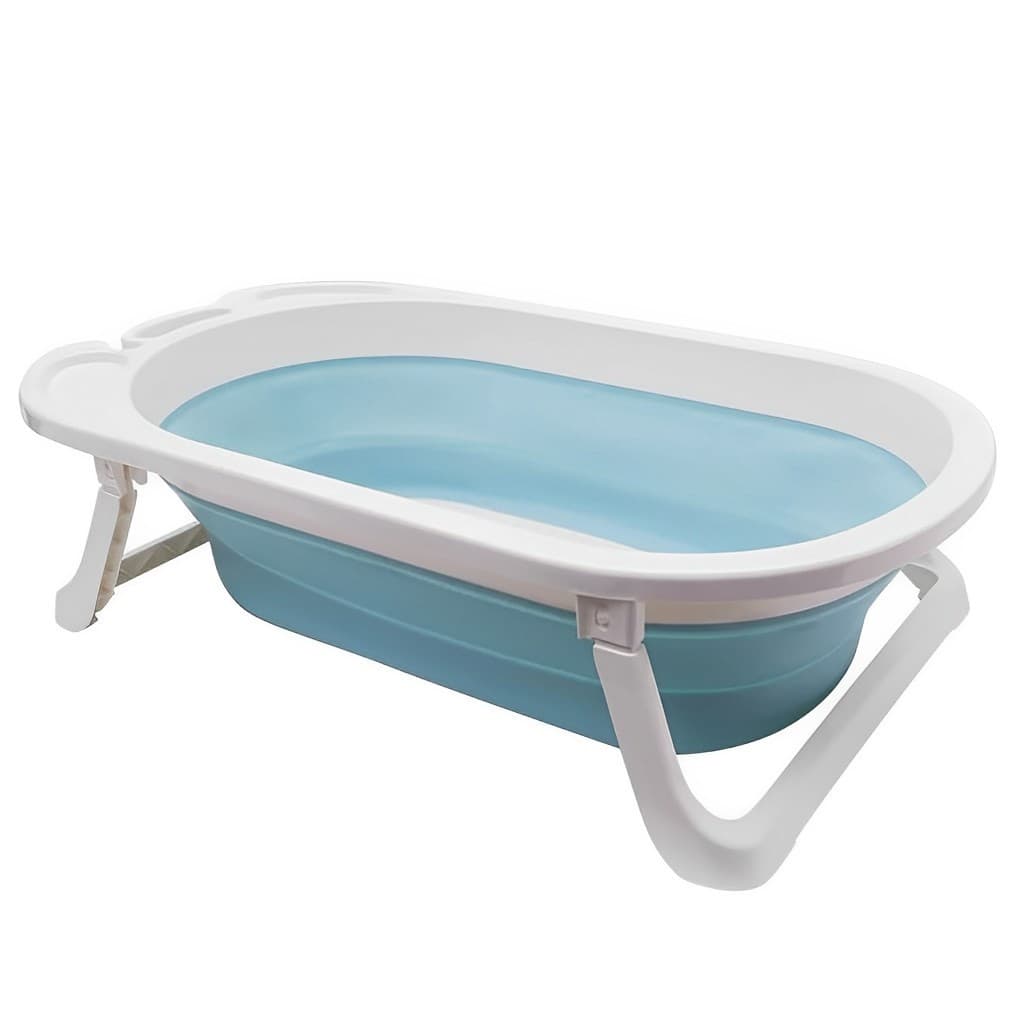Banheira Baby Portátil Dobrável Flexível Azul 16945 - Buba