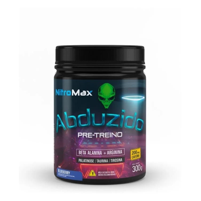 Pré Treino Nitro Max Limonada Suíça 300g Abduzido HF Suplementos Energia Força Foco